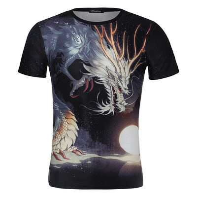 

Toponeto Mens Funny 3D Printing Fitness Elastic Short Sleeve T-shirt Top Blouse