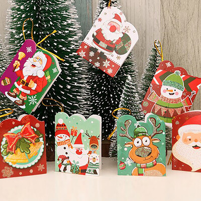 

Siaonvr Christmas Greeting Card Christmas Tree Wish Hanging Card Blessing Wish Card
