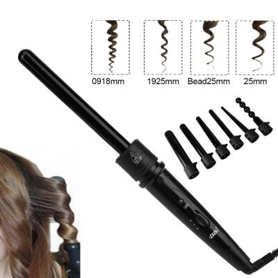 

Greensen Hair Styling Tools 6-in-1 Hair Curler Wand Curling Ceramic Curling Stick Heat-resistant Gloves Hair Styling Tools