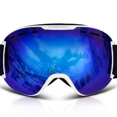 

TOMSHOO OTG Ski Goggles Winter Snow Sports Snowboard Goggles Ventilated Anti-fog 100 UV400 Protection Spherical Dual Lens Detacha