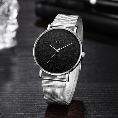 

Gobestart Fashion Casual Starry Sky Simple Calendar Business Net With Strap Mens Watch