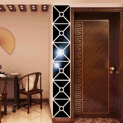 

〖Follure〗Modern Mirror Style Removable Decal Art Mural Wall Sticker Home Room DIY BK
