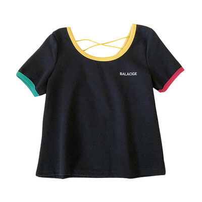 

Fashion Summer Concise Casual All-match Letter Printed Short Sleeve Slim Fit T-shirts