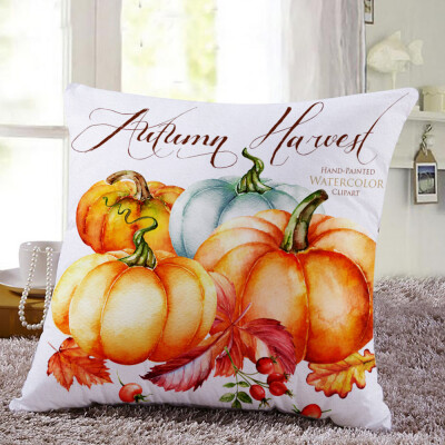 

Siaonvr Thanksgiving Square Cover Decor Pillow Case Sofa Waist Throw Cushion Cover A