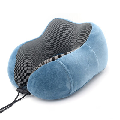 

New U-Shape Travel Pillow Memory Foam Neck Pillows Relieve Pressure Headrest With Storage Bag