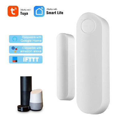 

WiFi Smart Door Sensor Tuya APP Control Door Window Opening Security Alarm Sensor Magnetic Switch Wireless Detector Compatible wit