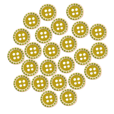 

Gobestart 24pcs Natural Round Wood Love Handmade 4 Holes Buttons Sewing