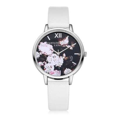 

Minimalism Women Watches Flower Butterfly Dial Ladies Quartz Wristwatch Fashion Leather Strap Clock Dress Gift Zegarki Damskie50