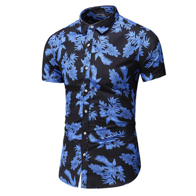 

Tailored Mens Summer New Fashion Business Leisure Short-sleeved Plus Size Printing Shirt