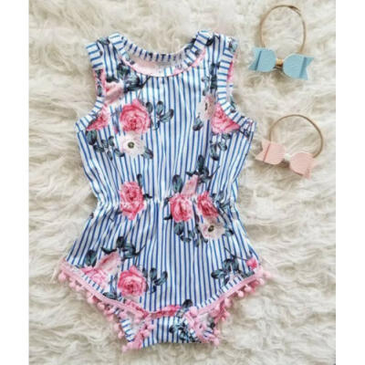 

US Cute Newborn Baby Girl Floral Romper Bodysuit Jumpsuit Summer Outfits Clothes