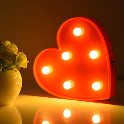 

Greensen 1Pc Cute Heart Shape Led Night Light Home Bedroom Baby Kids Room Decoration Lamp Hot