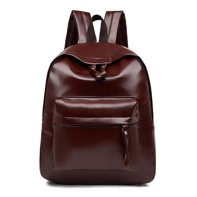 

Tailored Fashion Womens Zipper Multi-Function Large Capacity Leather Backpack Travel Bag