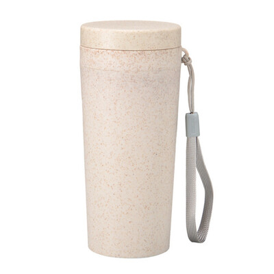 

Wheat Straw Water Bottle Double-layer Water Bottle Plastic Water Bottle Insulated Water Bottle Portable Insulation Water Bottle