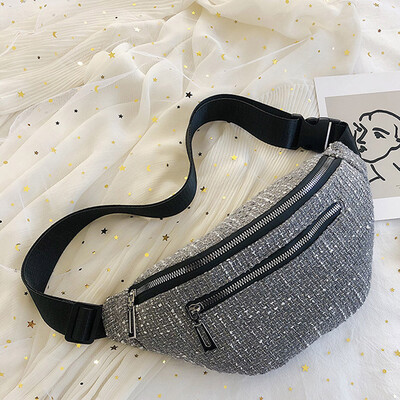 

Tailored Fashion Women Students Outdoor Sports Zipper Messenger Bag Chest Bag Waist Bag