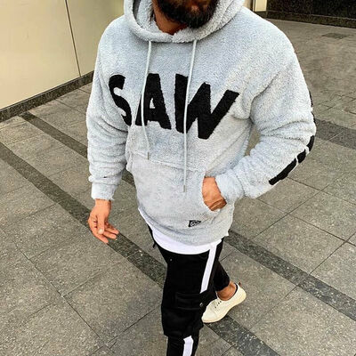 

Unisex Men Warm Fluffy Hoodie Pullover Fleece Sweatshirt Hooded Jumper Coat