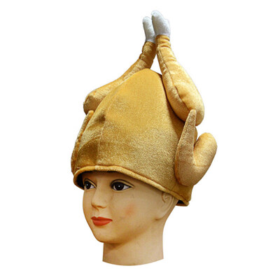 

Funny Turkey Chicken Leg Hat Carnival Thanks Giving Day Cap Festival Supplies
