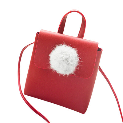 

Tailored Women Fashion Solid Hairball Cover Crossbody Bag Shoulder Bag Phone Bag Black