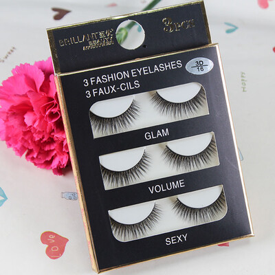 

〖Follure〗3 Pairs 3D Long False Eyelashes Makeup Natural Fake Thick Black Eye Lashes