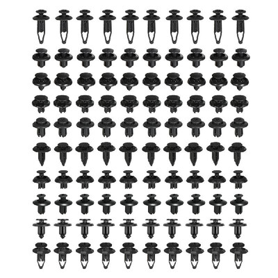 

100Pcs Fastener Clips Trunk Screw Rivets Set Car Bumper Fender Retainer Fastener for Automotive