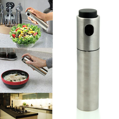 

Stainless Steel Olive Pump Spray Bottle Oil Sprayer Pot Cooking Tool HOT
