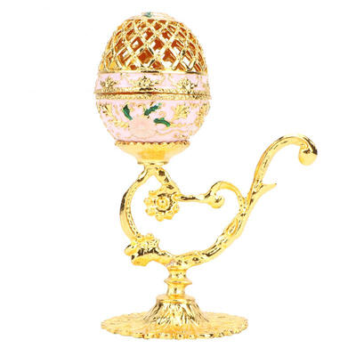 

Greensen Vintage Enameled Easter Egg Diamante Jewelry Organizer Trinket Box Decoration Gift