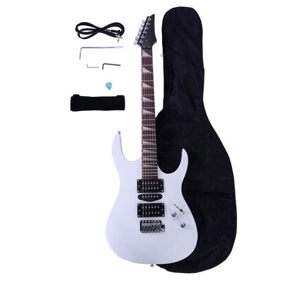 

Ktaxon IRIN Electric Guitar Gigbag Strap Cord Pick Tremolo Bar White