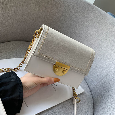 

Qiao Bani 2019 early autumn new Korean fashion Dongdaemun matte hit color small square bag shoulder diagonal tide handbag