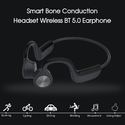 

E9 Bone Conduction Headset Wireless Bluetooth 50 Earphone Outdoor Sports Headphone Hands-free with Mic Black