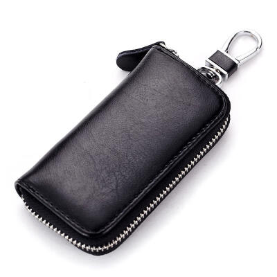 

Mens Car Keys Wallets Genuine Leather Zipper Multi-function Key Organizer Housekeeper Key Bag Female Business Key Case