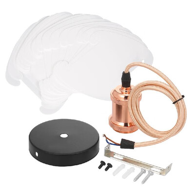 

30 Pcs DIY Puzzle Lampshade Pendant Lamp Chandelier Elements Shade Parts Set with Power Cable Switch E26E27 Socket