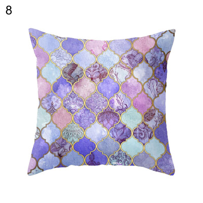 

Purple Style Tree Letters Printed Pillow Case Cushion Cover Home Sofa Car Decor