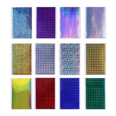 

12pcsSet 3D DIY Stripe Adhesive Nail Art Stickers Fingernail Manicure Tool