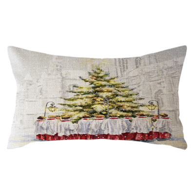

Tailored Christmas Home Decor Office Sofa Cushion Rectangle Pillow Festive Pillowcase