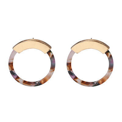 

JURAN Metal Round Circle Punk Trendy Stud Earrings Women Unique New Arrival Statement Geometric Earrings For Women Jewelry D2502