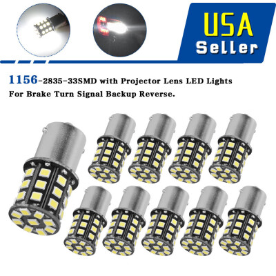 

10x Super Bright 66w White 1156 RV Trailer 33-SMD LED 1141 Interior Light Bulbs