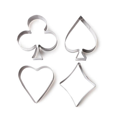 

4pcsset Stainless Steel Poker Card Shape Cookie Mold DIY Biscuit Mould