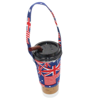 

Eco-Friendly Soft Beverage Bag Cartoon Dog Cup Cover Canvas Tote Bag Tea Coffee Hand-Cranked Milk Tea Coffee Handbag Canvas Bag