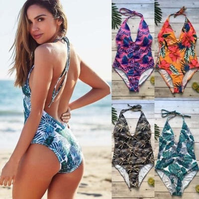

Women One-Piece Swimsuit Beachwear Swimwear Push-up Monokini Bikini Bathing Lady