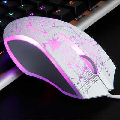 

Ajazz AJ119 Wired Gaming Mouse 6 Button LED 2400 DPI Optical DPI Computer Mouse Gamer Mice