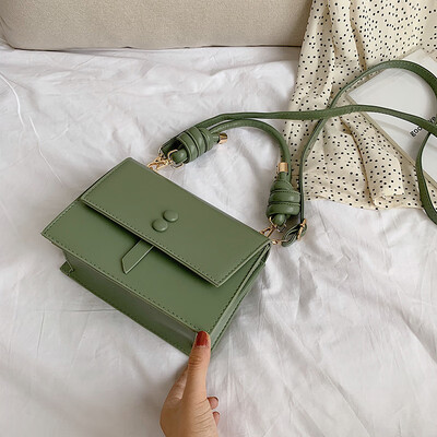 

Girls small bag new Korean version of the simple wild shoulder Messenger bag texture retro small square package tide