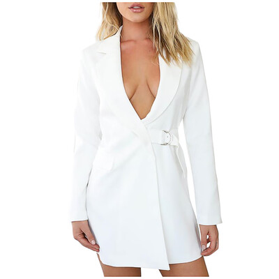 

Toponeto Fashion Women Solid V-Neck Long Sleeve Tops Bandage Cross Outwear Coat