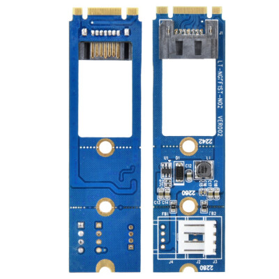 

Greensen M2 TO SATA M2 NGFF SATA to 7Pin SATA Horizontal Converter Adapter Card4Pin Power Cable