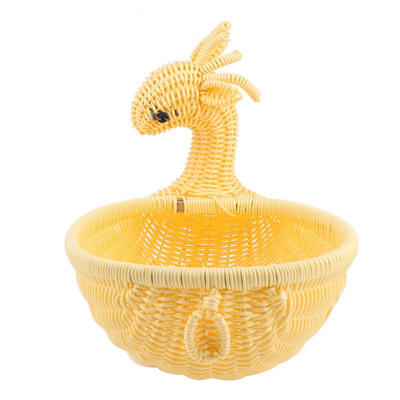 

Greensen Deer Shape Handmade Bread Basket Craft Rattan Basket Bread Basket Baking Tool