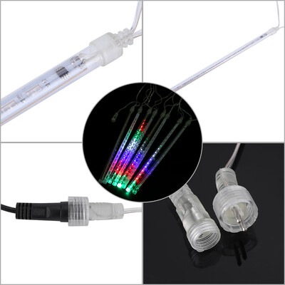

Greensen 8PcsSet 30cm Meteor Rain Tube Lights 144 LED Bright Falling String Lamps Decor Drop Falling LightsTube Lights