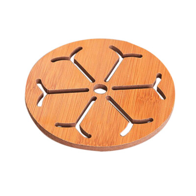 

Siaonvr Wooden Heat Insulation Pads Square Solid Wood Blankets Wooden Hollow Snowflakes