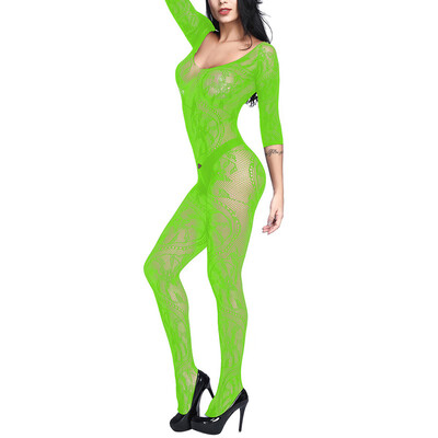 

Sexy Lingerie Nightwear Women Open Crotch Hollow Fishnet Body Stocking Bodysuit