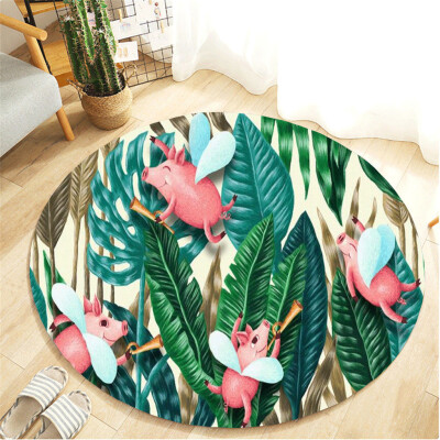 

Gobestart Botany Elements Blanket Round Bathroom carpet 55cm