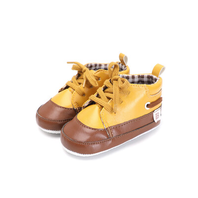 

Toddler Infant Baby Boys Girls Crib Lattice Splicing Soft Sole Anti-Slip Shoes