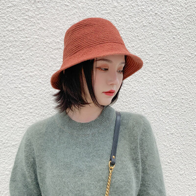 

Knitted fisherman hat children autumn&winter days Joker Korean trend wool warm British basin hat Japanese wool hat