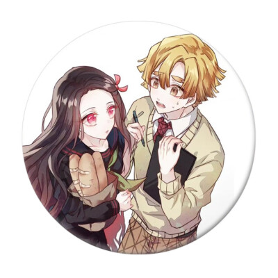 

zhongjiany Anime Demon Slayer Kimetsu no Yaiba Kamado Tanjirou Pin Button Brooch Badge